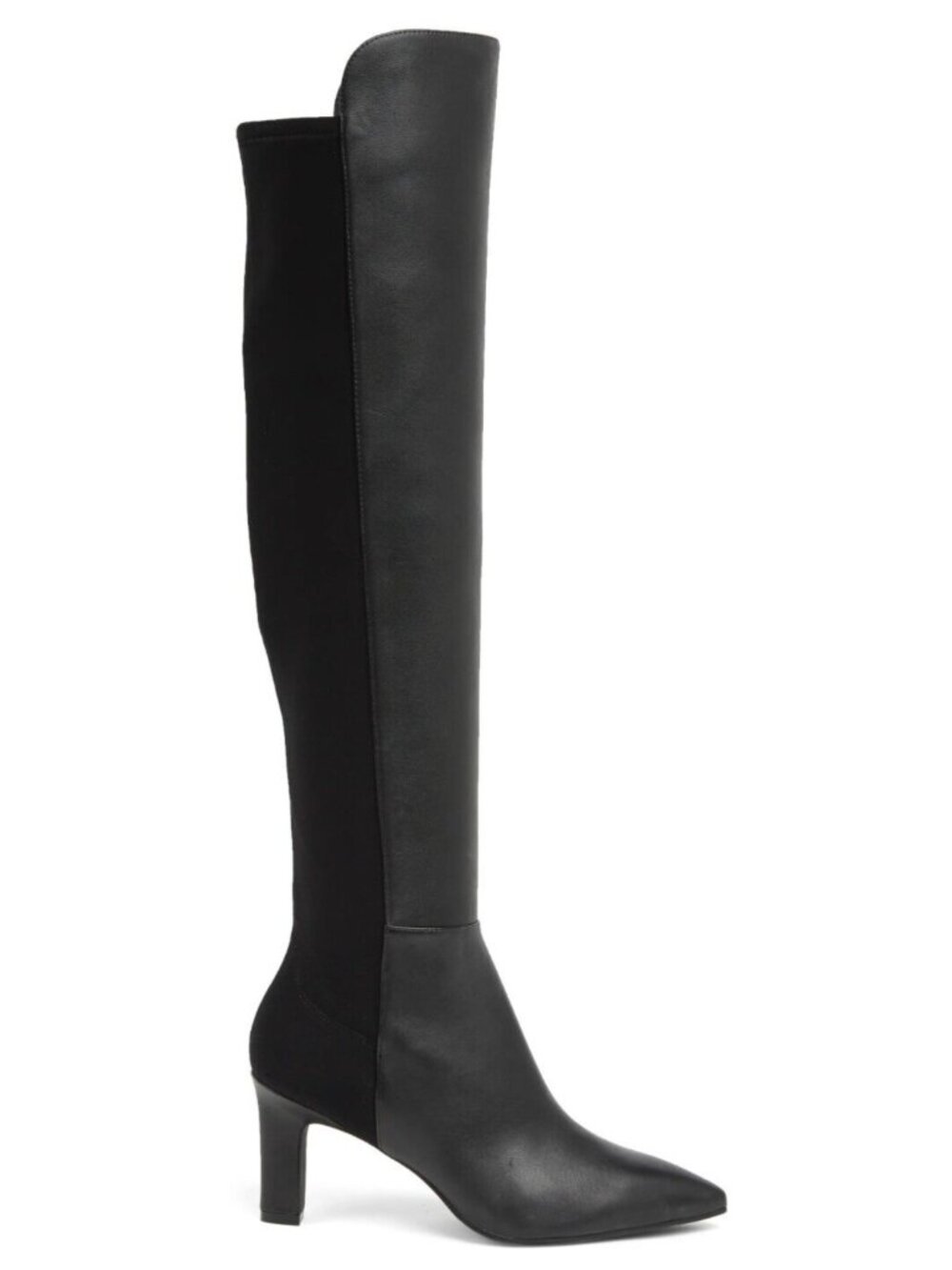 Stuart Weitzman Bobbie 75 Womens Stretch Leather Over-the-Knee Boot Black US 9.5 - Picture 3 of 5